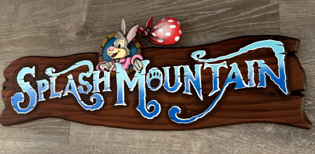 Splash Mountain sign. Made to order. 32”x10.5”