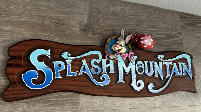 Splash Mountain sign. Made to order. 32”x10.5”