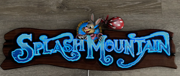 Splash Mountain sign with Leds. Made to order. 32”x10.5” – Nicks Fix ...