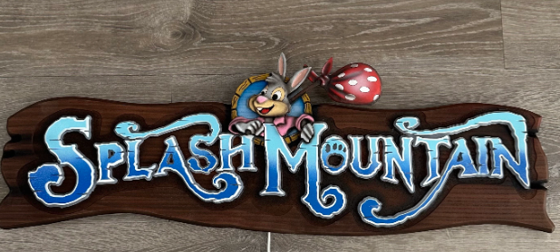 Splash Mountain sign with Leds. Made to order. 32”x10.5”