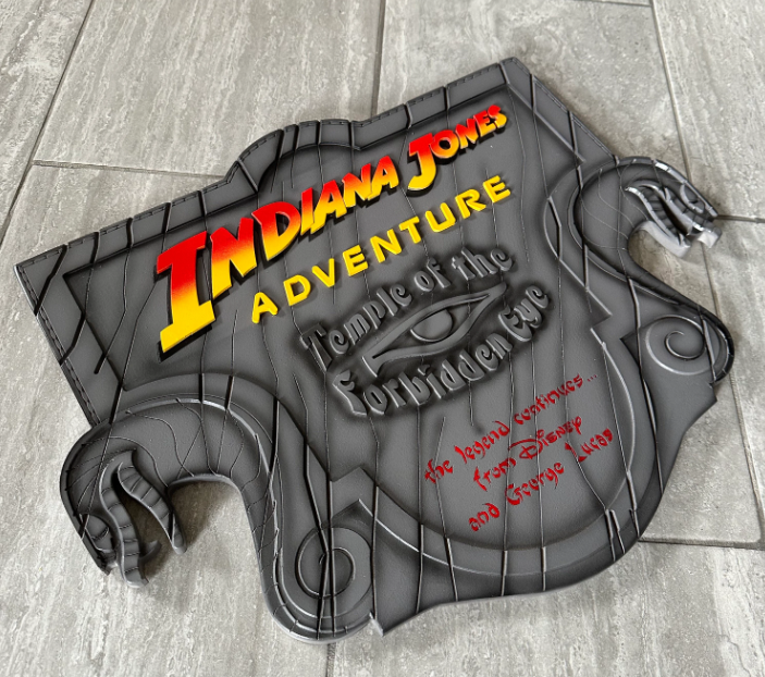 Indiana Jones ride inspired sign. Made to order.