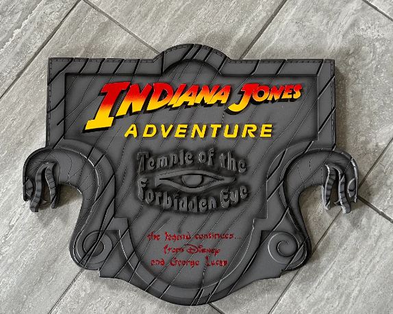 Indiana Jones ride inspired sign. Made to order.