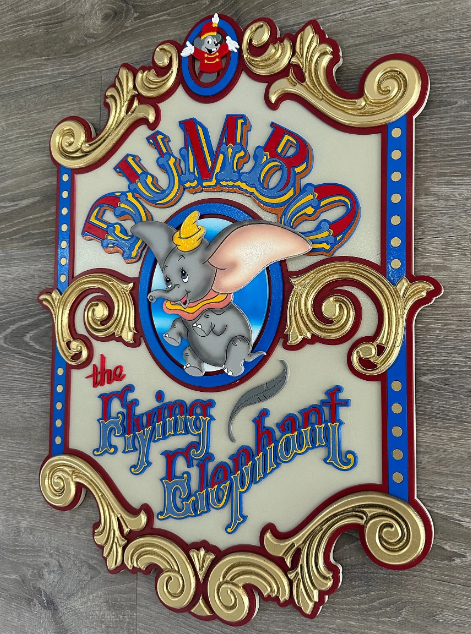 24” Custom Dumbo Sign with lights~ Made To Order