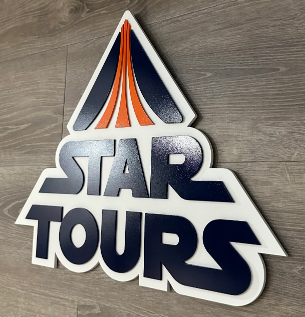 Vintage Star Tours Inspired sign~ Made to order 20”x16.5”