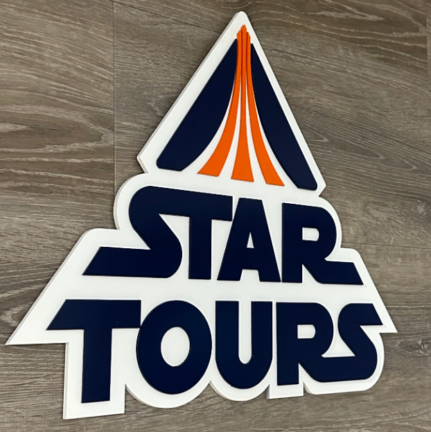 Vintage Star Tours Inspired sign~ Made to order 20”x16.5”