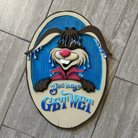 You May Get Wet Custom Splash Mountain Sign~ Made to Order 16”x12”