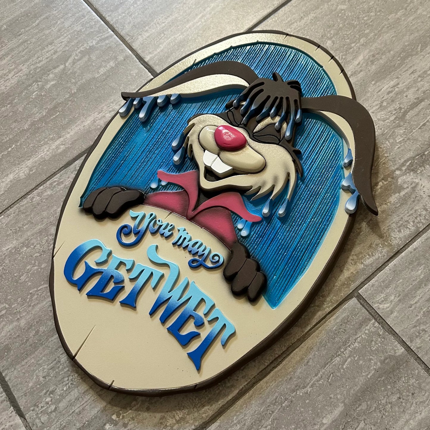 You May Get Wet Custom Splash Mountain Sign~ Made to Order 16”x12”