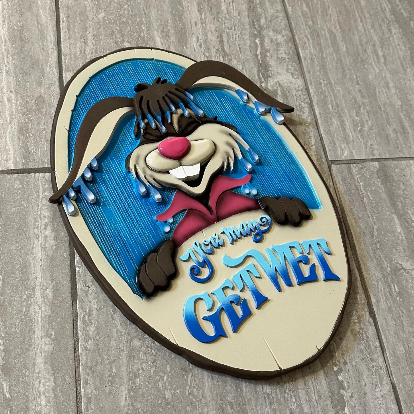 You May Get Wet Custom Splash Mountain Sign~ Made to Order 16”x12”