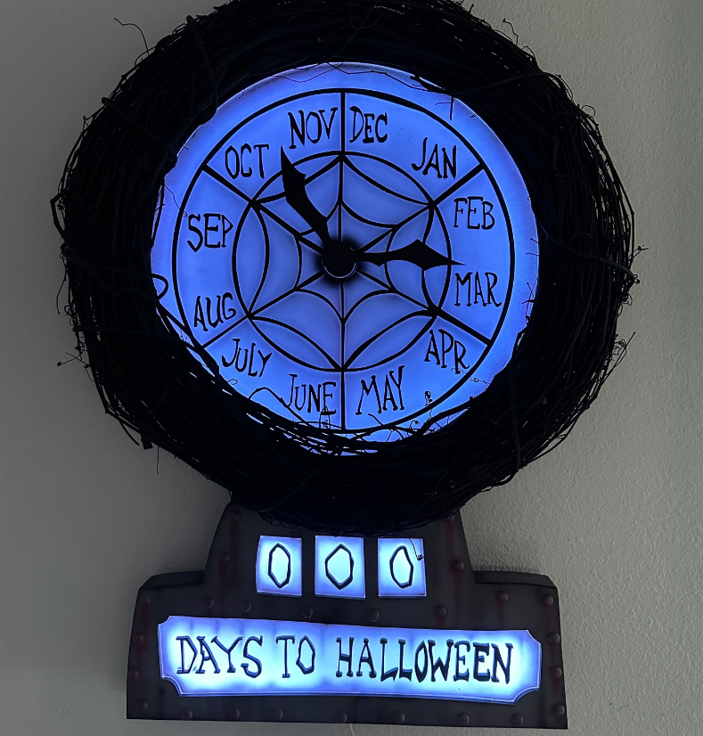 Nightmare Before Christmas Clock 32” with working hands~MADE TO ORDER